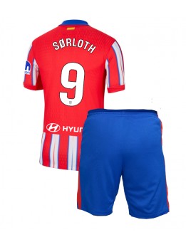 Atletico Madrid Alexander Sorloth #9 Heimtrikotsatz für Kinder 2024-25 Kurzarm (+ Kurze Hosen)